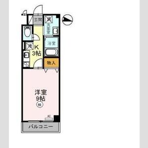 1K 間取り図