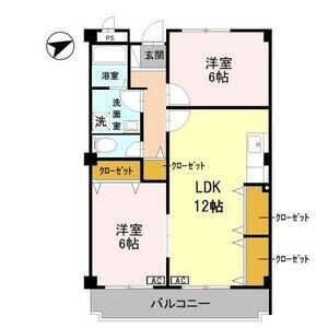 2LDK 間取り図
