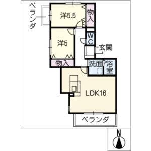 2LDK 間取り図