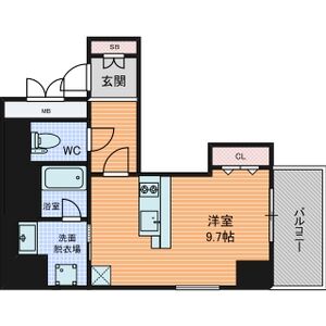 1K 間取り図