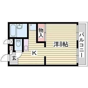 1K 間取り図