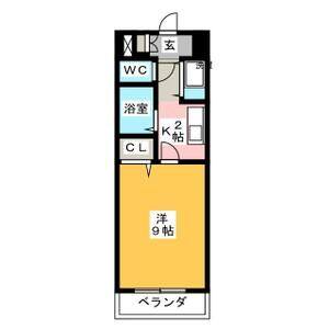 1K 間取り図
