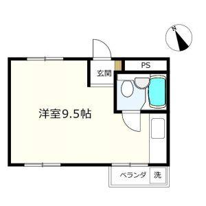 1K 間取り図