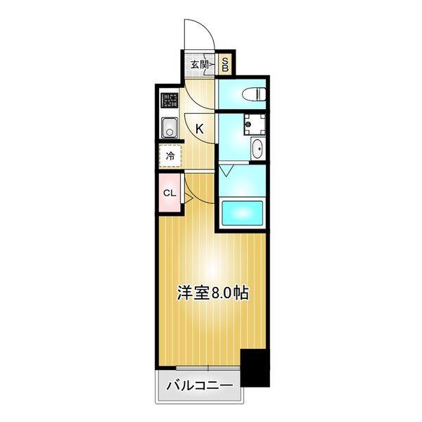 1K 間取り図