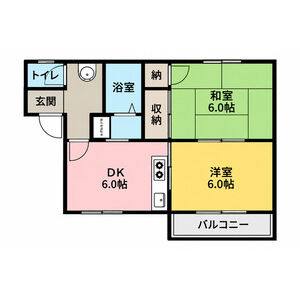 2DK 間取り図