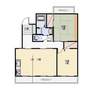 3DK 間取り図