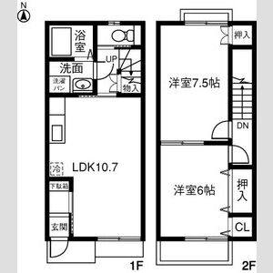 2LDK 間取り図