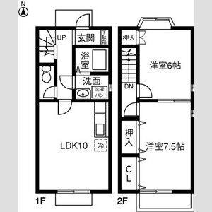 2LDK 間取り図