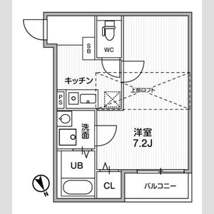 1K 間取り図