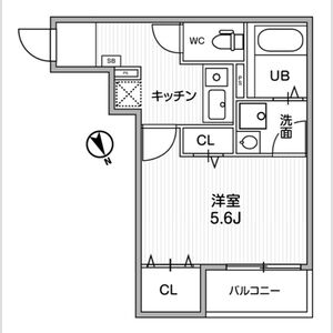 1K 間取り図