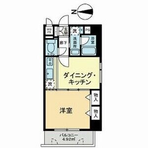 1DK 間取り図