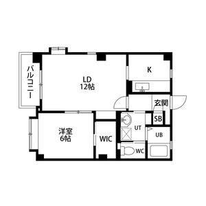 1LDK 間取り図