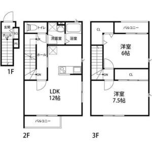 2LDK 間取り図