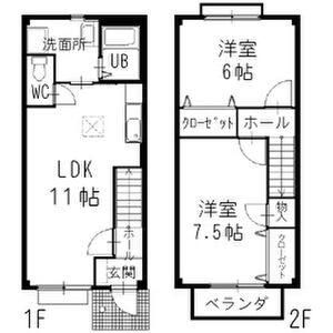 2LDK 間取り図