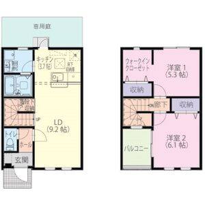2LDK 間取り図