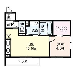 1LDK 間取り図