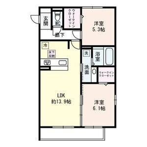 2LDK 間取り図