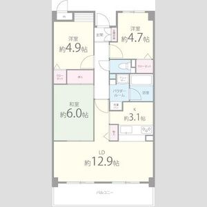 3LDK 間取り図
