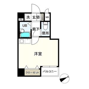 1K 間取り図
