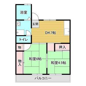2DK 間取り図
