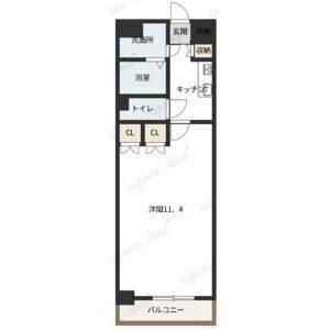 1K 間取り図