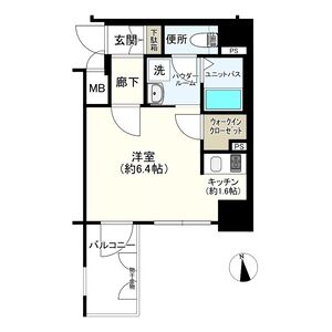 1K 間取り図