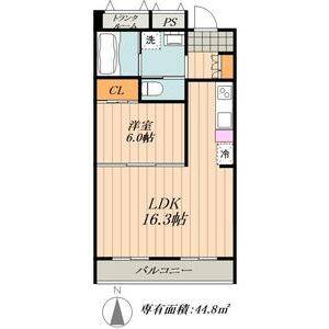 1LDK 間取り図
