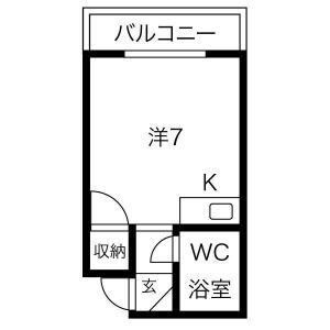 ワンルーム 間取り図