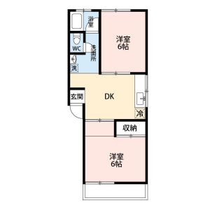 2DK 間取り図