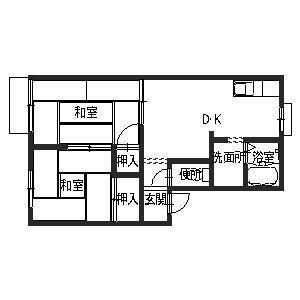 2DK 間取り図