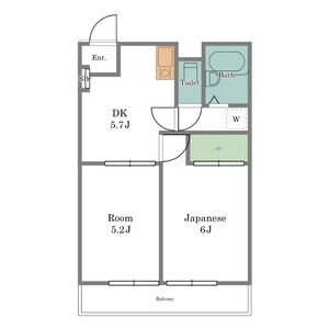 2DK 間取り図