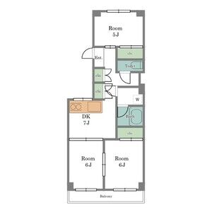 3DK 間取り図