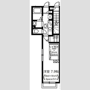 1K 間取り図