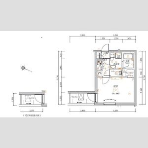 1K 間取り図