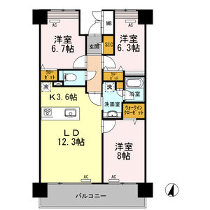3LDK 間取り図