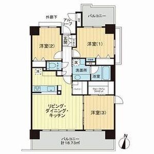 3LDK 間取り図