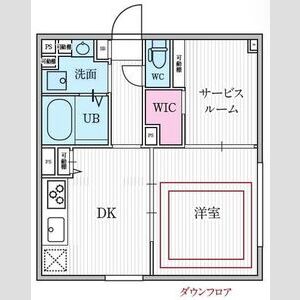 1DK 間取り図