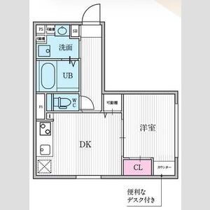 1DK 間取り図