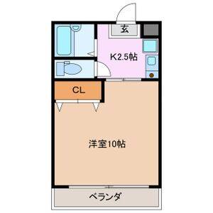 1K 間取り図