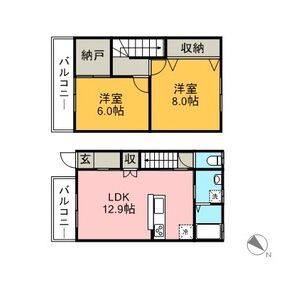 2LDK 間取り図