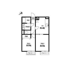 2DK 間取り図