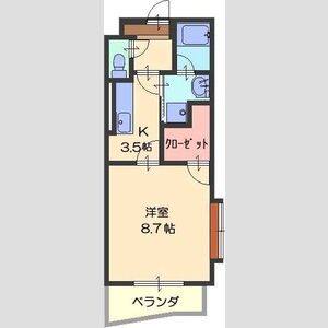 1K 間取り図