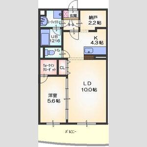1LDK 間取り図