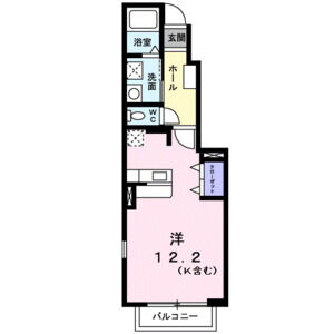 1K 間取り図