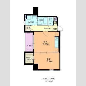 1DK 間取り図