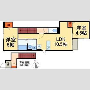 2LDK 間取り図