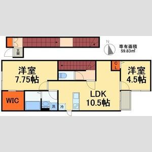 2LDK 間取り図