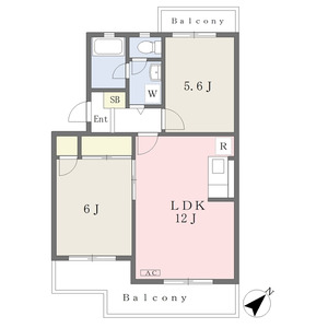 2LDK 間取り図