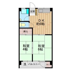 2DK 間取り図