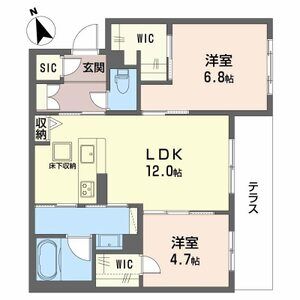 2LDK 間取り図